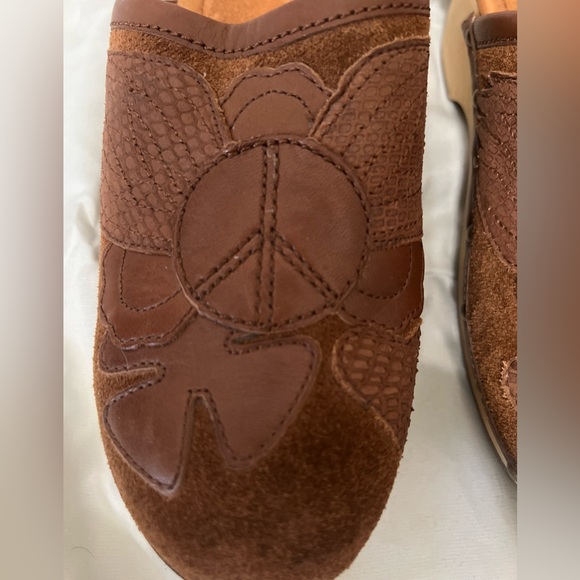 LUCKY BRAND WOMENS LEATHER AND WOOD CLOG Size 7 - Picture 7 of 7